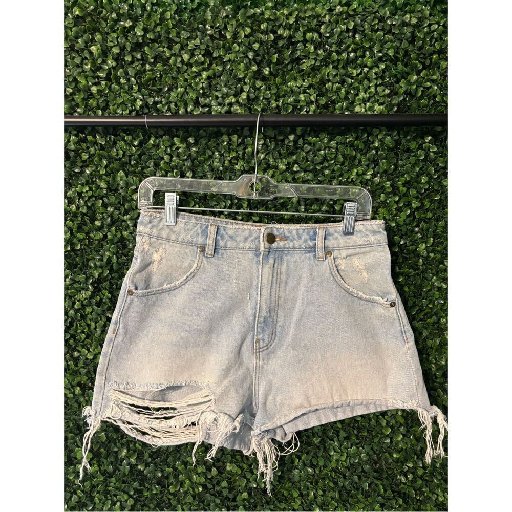 Rolla's Dusters High Rise Slim Shorts Blue High Waisted Size 28